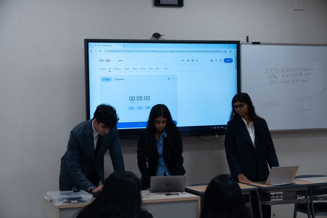 Rayhan presenting with his team