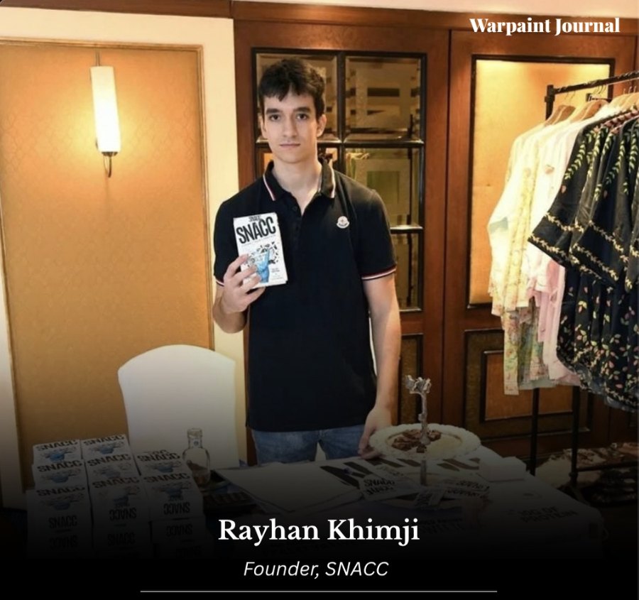 Rayhan Khimji, Founder, SNACC, in Warpaint Journal