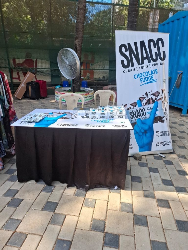 SNACC stall with standee