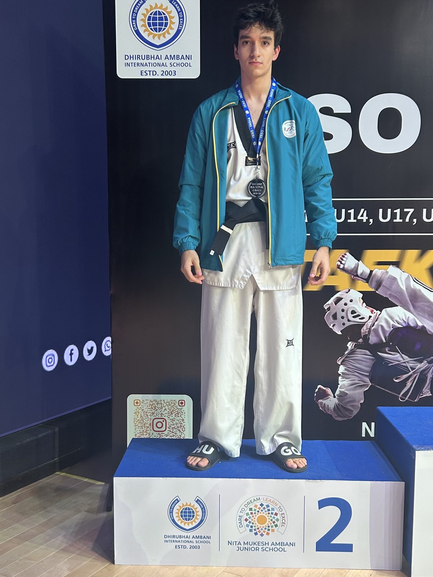 Rayhan on the podium, ISSO National Games 2025